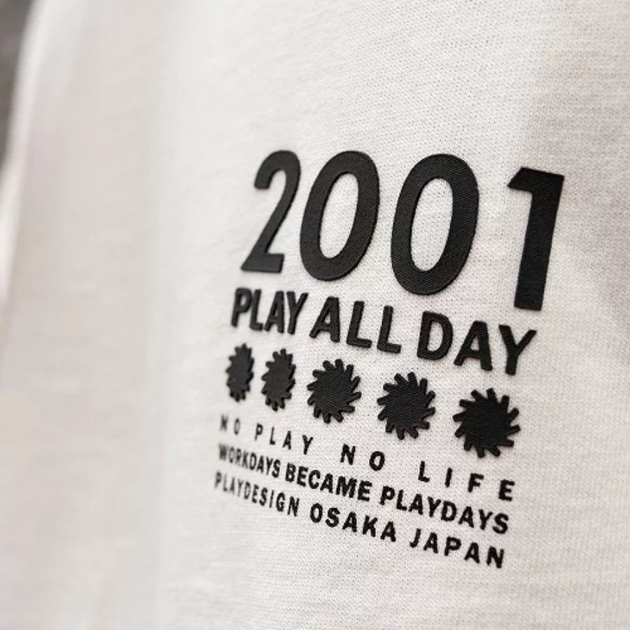 PLAY DESIGN  プレイデザイン / P01 プレイ / 半袖Tシャツ / PLAYALLDAY TEE - WHITE / メンズ