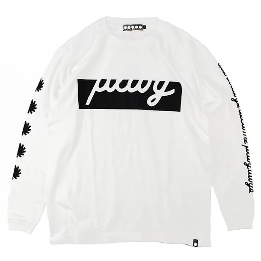 PLAY DESIGN  プレイデザイン / P01 プレイ / 長袖Tシャツ ロンTEE / PLAYER L/S TEE 2021 - WHITE / メンズ