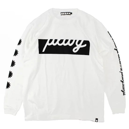 PLAY DESIGN  プレイデザイン / P01 プレイ / 長袖Tシャツ ロンTEE / PLAYER L/S TEE 2021 - WHITE / メンズ