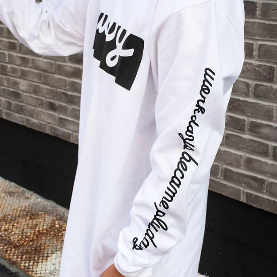PLAY DESIGN  プレイデザイン / P01 プレイ / 長袖Tシャツ ロンTEE / PLAYER L/S TEE 2021 - WHITE / メンズ