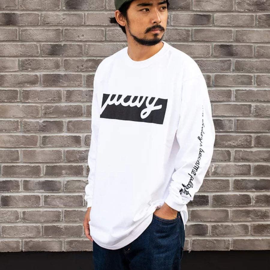 PLAY DESIGN  プレイデザイン / P01 プレイ / 長袖Tシャツ ロンTEE / PLAYER L/S TEE 2021 - WHITE / メンズ