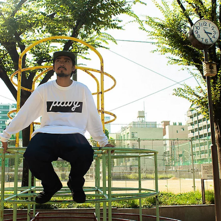 PLAY DESIGN  プレイデザイン / P01 プレイ / 長袖Tシャツ ロンTEE / PLAYER L/S TEE 2021 - WHITE / メンズ