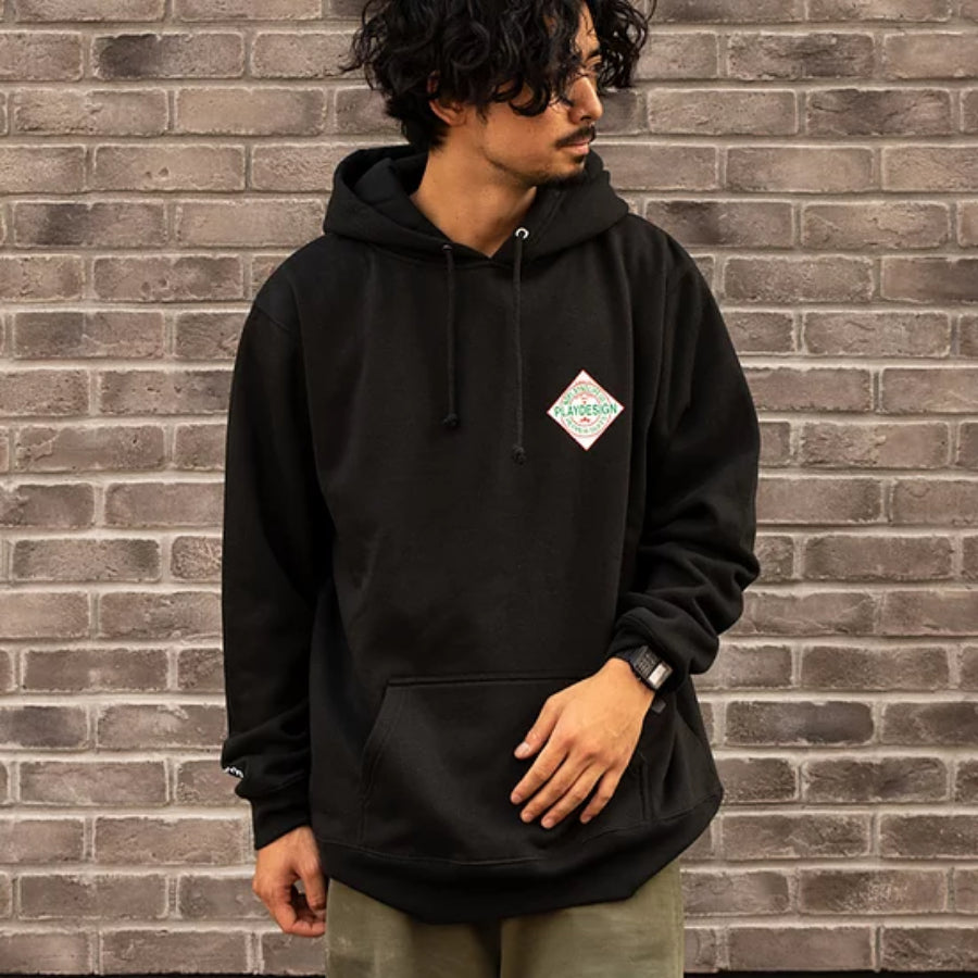 PLAY DESIGN  プレイデザイン / P01 プレイ / スウェット プルオーバー パーカー / PEPPER HOODED SW - BLACK / メンズ