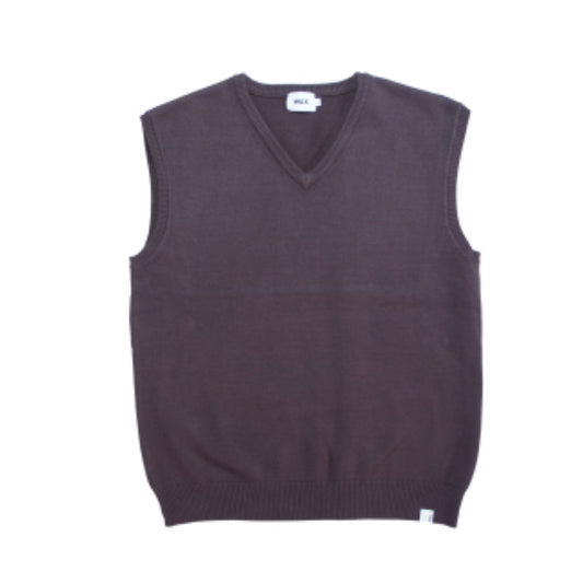 WAX(ワックス) / THE HARD MAN(ザハードマン) / ニット ベスト / KNIT VEST - BROWN / WX-0179 / メンズ