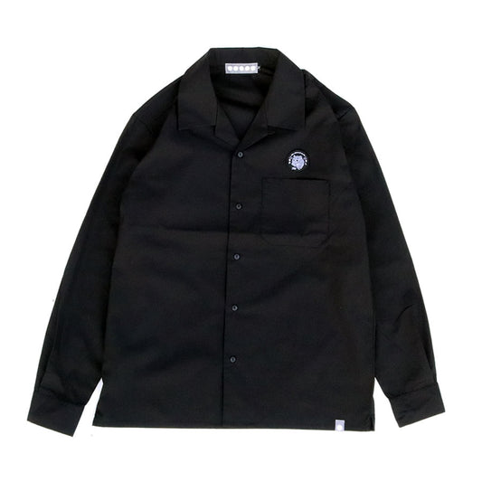 PLAY DESIGN  プレイデザイン / P01 プレイ / オープンカラー 長袖シャツ / CC OPEN COLLAR SHIRT - BLACK / メンズ