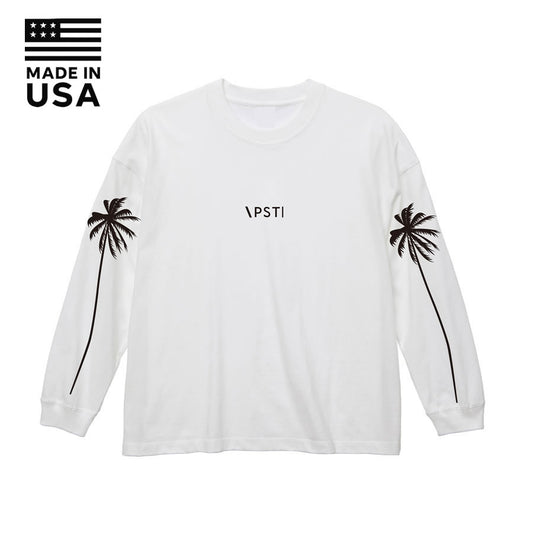 PACIFIC STANDARD TIME / 長袖Tシャツ ロンTEE / PALM TREE LS TEE - WHITE / PST