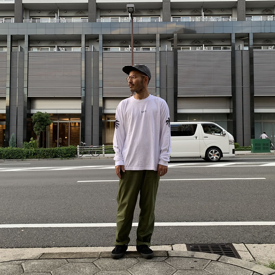 PACIFIC STANDARD TIME / 長袖Tシャツ ロンTEE / PALM TREE LS TEE - WHITE / PST