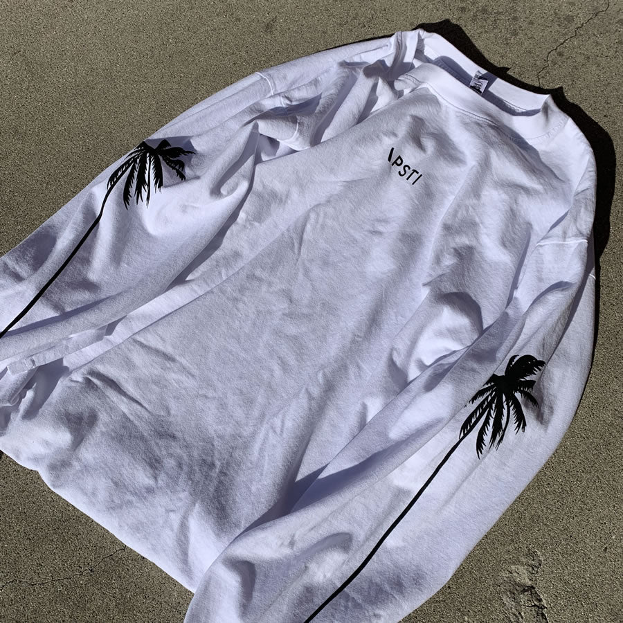 PACIFIC STANDARD TIME / 長袖Tシャツ ロンTEE / PALM TREE LS TEE - WHITE / PST