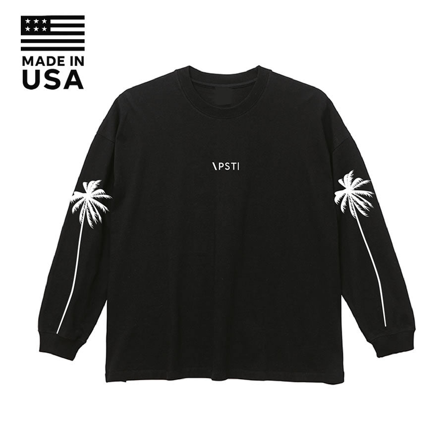 PACIFIC STANDARD TIME / 長袖Tシャツ ロンTEE / PALM TREE LS TEE - BLACK / PST