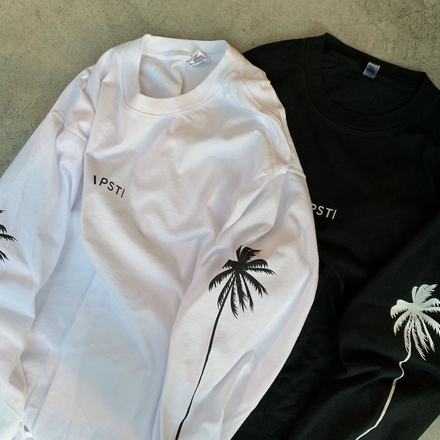 PACIFIC STANDARD TIME / 長袖Tシャツ ロンTEE / PALM TREE LS TEE - BLACK / PST