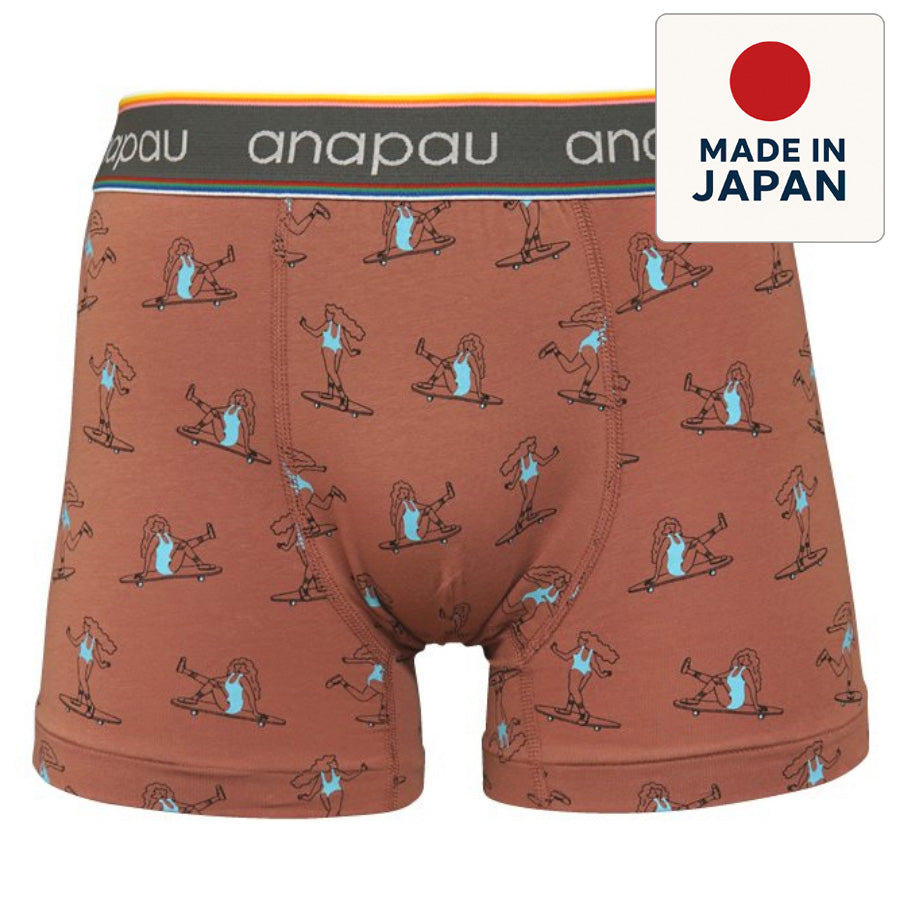 anapau  アナパウ / ボクサーパンツ 下着 アンダーウェア / P-2113 / スケーターガール / TERRACOTTA  / メンズ
