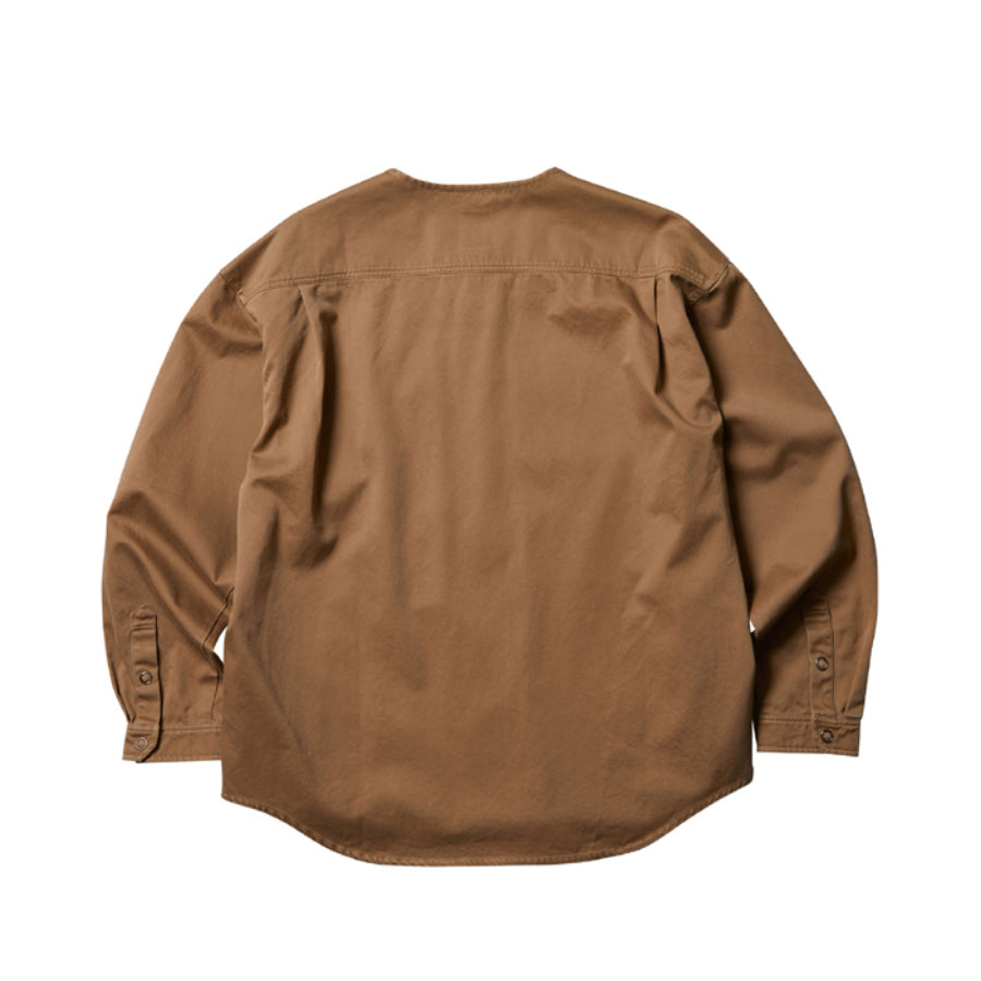 LIBERAIDERS(リベレイダース) / ノーカラ―シャツ ジャケット/ UTILITY L/S SHIRTS - COYOTE / 711032201 / メンズ