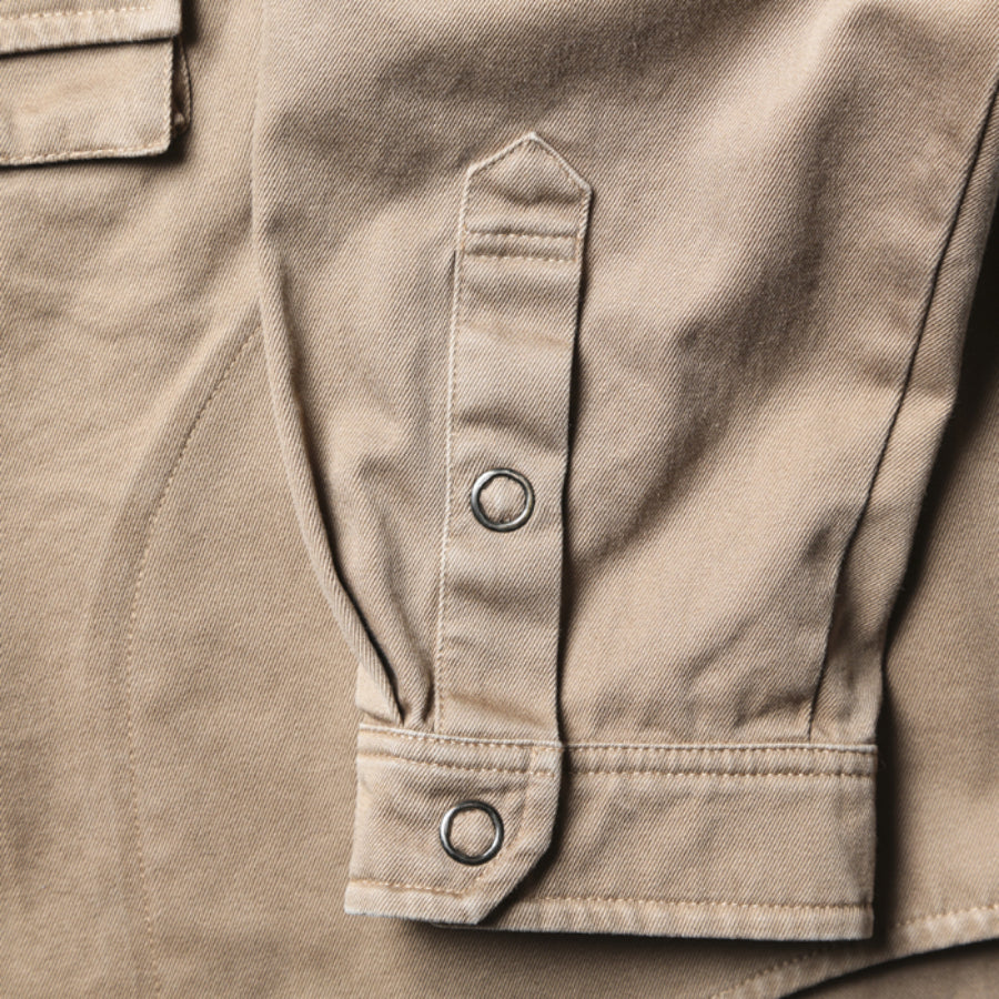 LIBERAIDERS(リベレイダース) / ノーカラ―シャツ ジャケット/ UTILITY L/S SHIRTS - COYOTE / 711032201 / メンズ