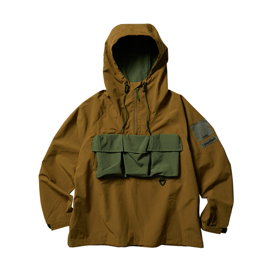 LIBERAIDERS(リベレイダース) / 撥水 アノラックジャケット / LR HALF ZIP ANORAK - BROWN / 710032201 / メンズ
