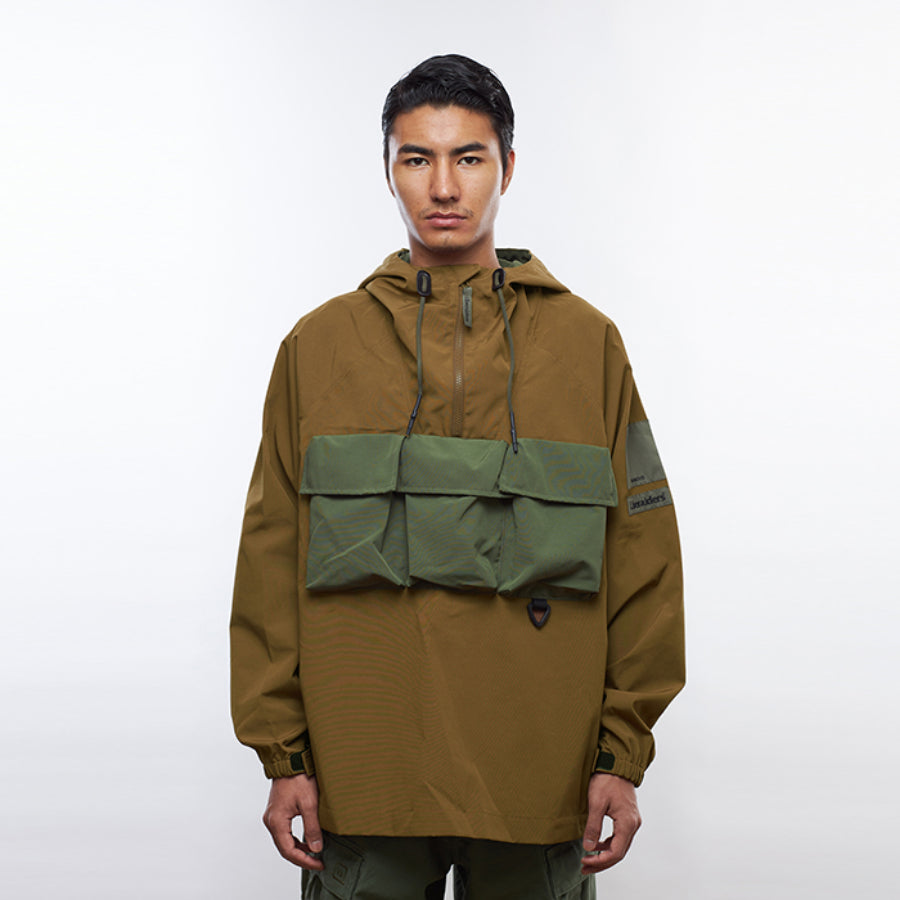 LIBERAIDERS(リベレイダース) / 撥水 アノラックジャケット / LR HALF ZIP ANORAK - BROWN / 710032201 / メンズ