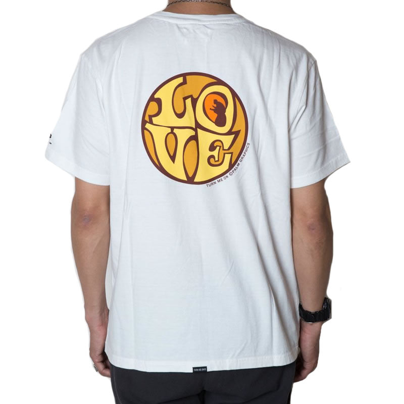TURN ME ON(ターンミーオン) / 半袖 ポケットTシャツ / PGコラボLOVE TEE (WHITE)  / 122-467 / メンズ