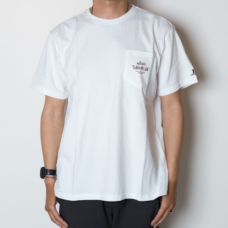 TURN ME ON(ターンミーオン) / 半袖 ポケットTシャツ / PGコラボLOVE TEE (WHITE)  / 122-467 / メンズ
