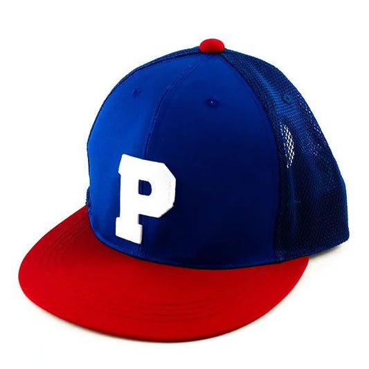 P01 プレイ / 帽子 メッシュキャップ / CLASSIC P MESH CAP - BLUE x RED / PLAY DESIGN プレイデザイン 22SS4CLMCBRD0