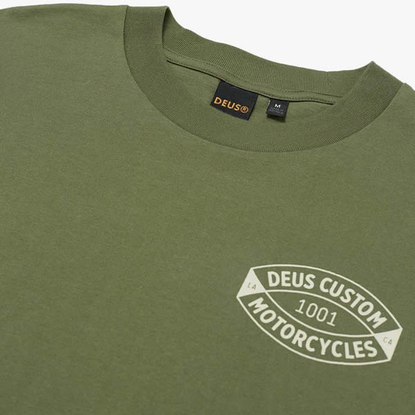 DEUS EX MACHINA ( デウスエクスマキナ ) / 半袖 Tシャツ / HARLEM TEE - LICHEN GREEN / DMS2011417B / メンズ
