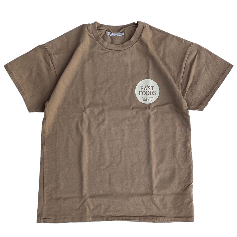 SLOPPY(スラッピー) / 半袖 Tシャツ / FAST FOODS TEE - SAND / メンズ MADE IN USA