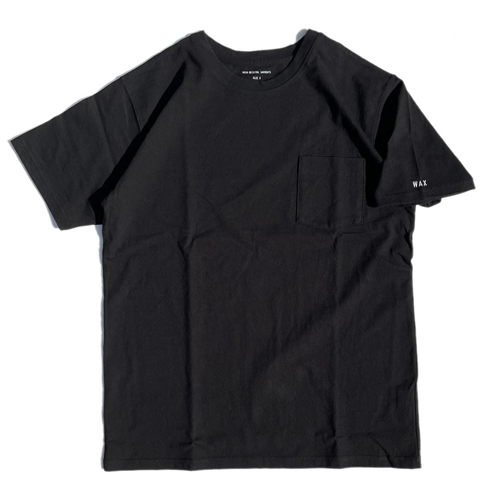 WAX(ワックス) /半袖ポケットTシャツ / PREMIUM POCKET TEE - BLACK / WX-0215 / メンズ 日本製