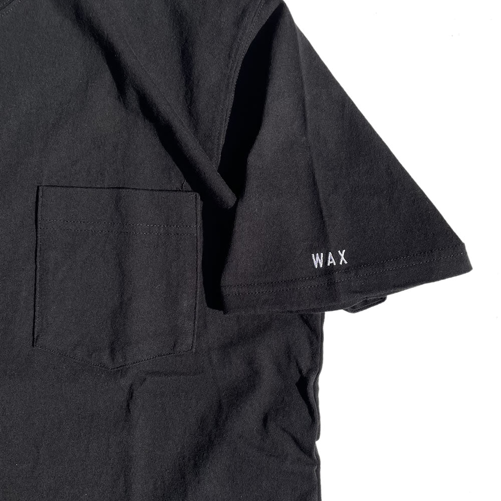 WAX(ワックス) /半袖ポケットTシャツ / PREMIUM POCKET TEE - BLACK / WX-0215 / メンズ 日本製