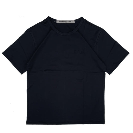 POMKOTSU SURF CLUB(ポンコツサーフクラブ)/ 半袖 Tシャツ / PKSC EMBROIDERY TEE - BLACK