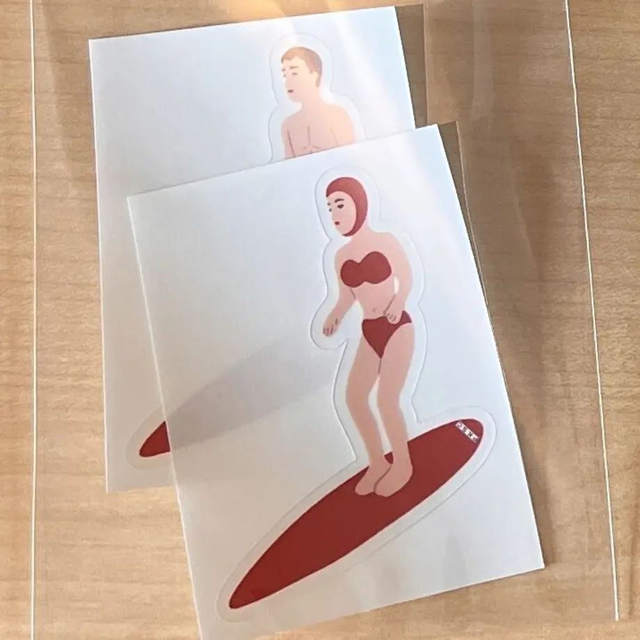 POMKOTSU SURF CLUB(ポンコツサーフクラブ)/ ステッカー / PKSC STICKER NolariClari SET