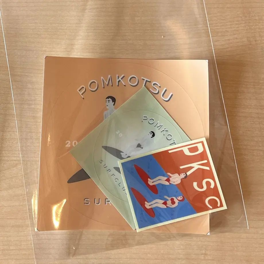 POMKOTSU SURF CLUB(ポンコツサーフクラブ)/ ステッカー / PKSC STICKER Transparent 3pack