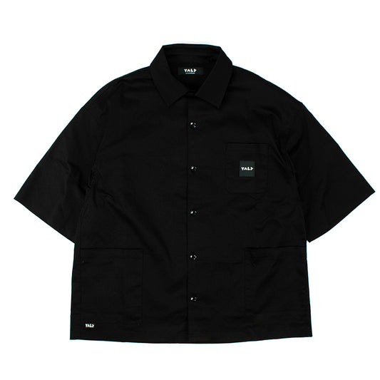YALP by PLAY DESIGN (ヤルプ) / 半袖シャツ / HAND POCKET SHIRT - BLACK / Y22S0HPSH / メンズ P01