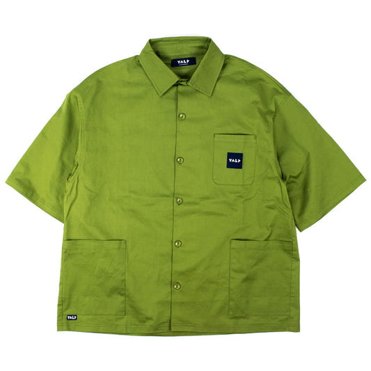 YALP by PLAY DESIGN (ヤルプ) / 半袖シャツ / HAND POCKET SHIRT - KHAKI / Y22S0HPSH / メンズ P01