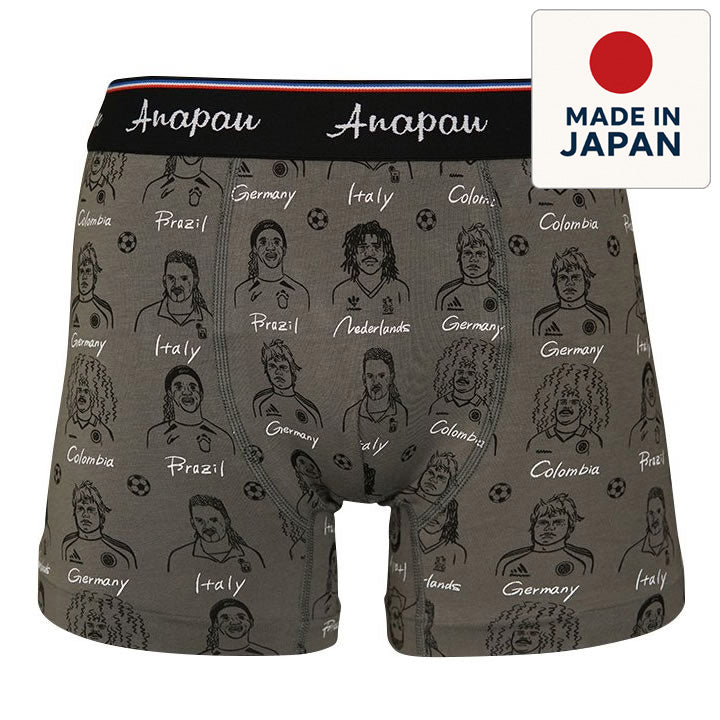 anapau  アナパウ / ボクサーパンツ 下着 アンダーウェア / P-2209 / サッカー / CHARCOAL / メンズ