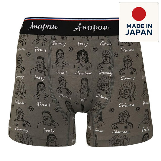 anapau  アナパウ / ボクサーパンツ 下着 アンダーウェア / P-2209 / サッカー / CHARCOAL / メンズ