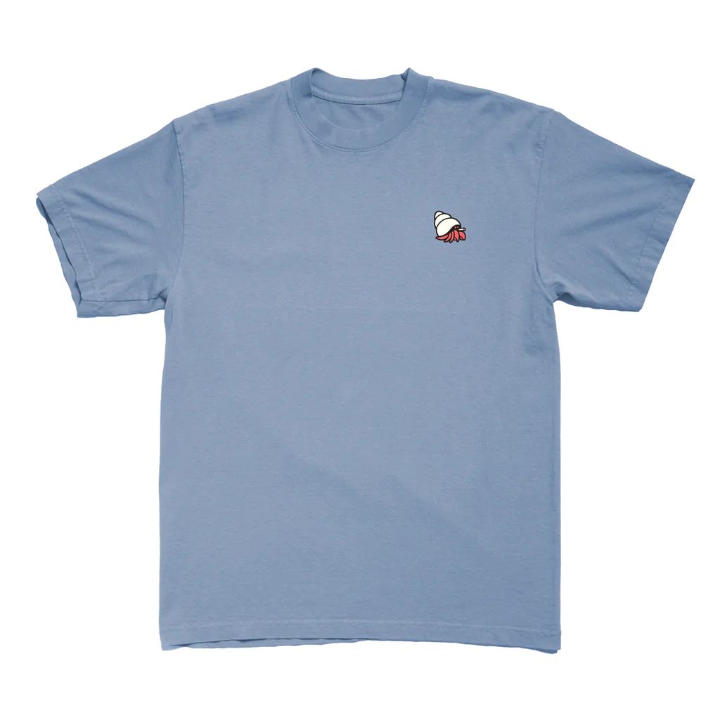 THE QUIET LIFE ザ クワイエット ライフ / 半袖 Tシャツ  / SMOKING CRAB EMBROIDERED  - BLUE / MADE IN USA / メンズ