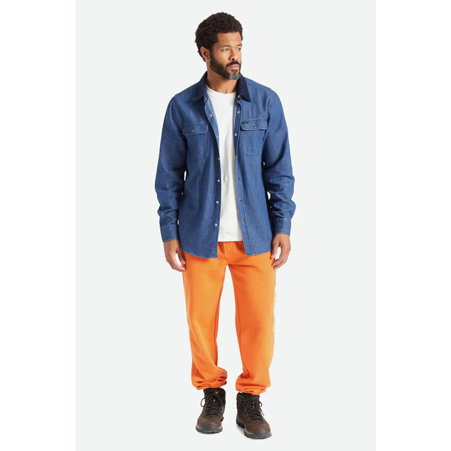BRIXTON ( ブリクストン ) / 長袖 薄手デニムシャツ / BOWERY L/S WVN - RINSE / 01252-RINSE