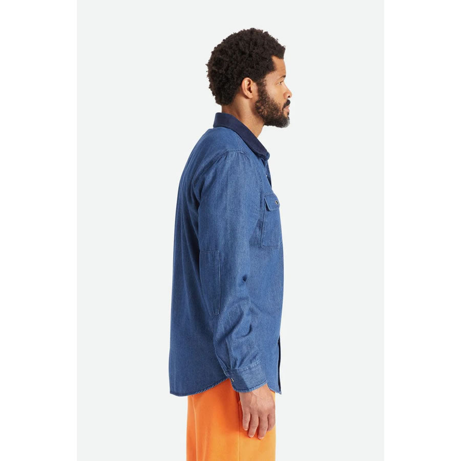 BRIXTON ( ブリクストン ) / 長袖 薄手デニムシャツ / BOWERY L/S WVN - RINSE / 01252-RINSE