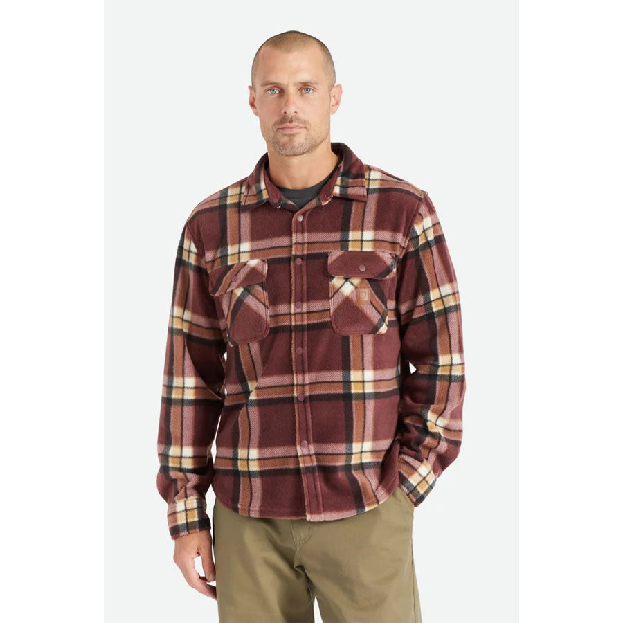 BRIXTON (ブリクストン) / フリースシャツジャケット / BOWERY L/S ARCTIC STRETCH FLEECE 01221-MHYPD / 22FW