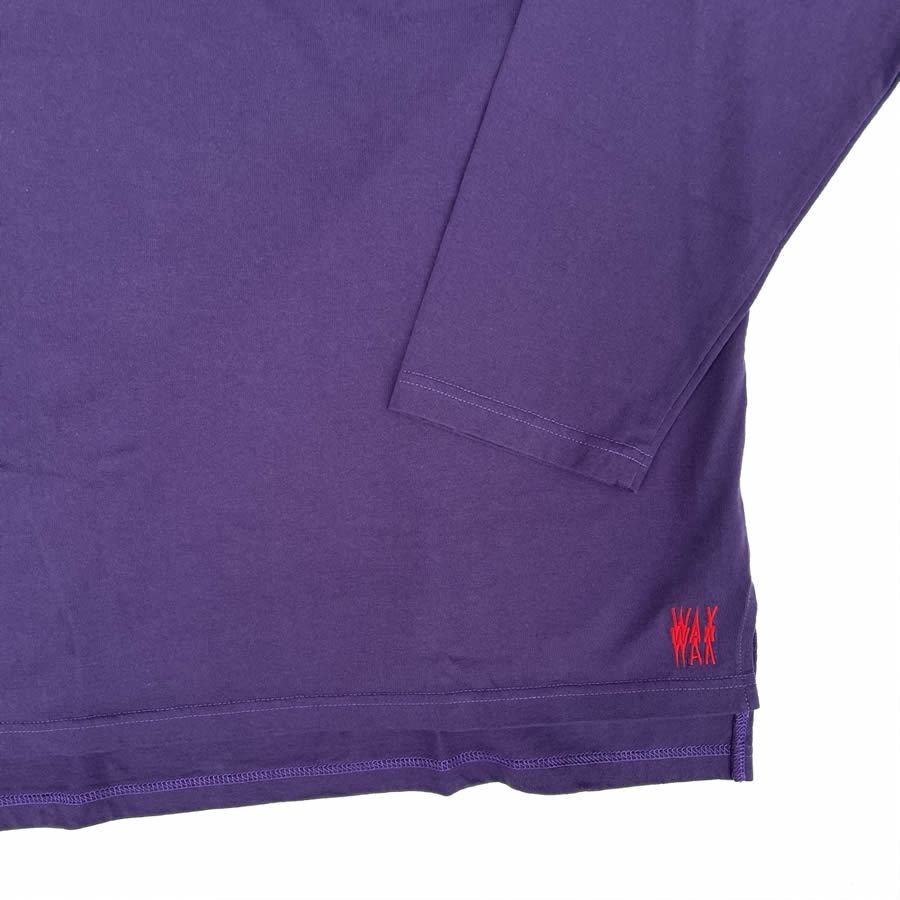 WAX(ワックス) /ルーズフィット ロンT 長袖Tシャツ / BAGGIES LONG TEE - PURPLE / WX-0244 / メンズ THM