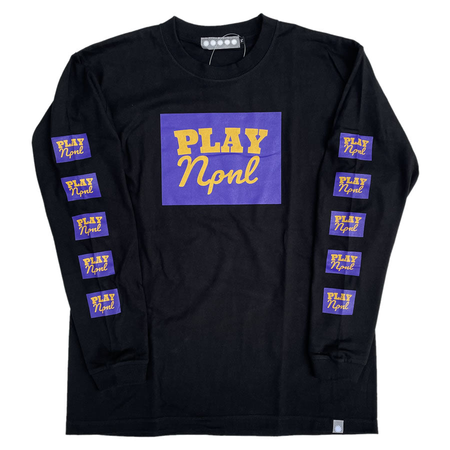 PLAY DESIGN  プレイデザイン / P01 / 長袖Tシャツ ロンT / PLAY LOGO LS TEE - BLACK / 22AW0PLLT / メンズ