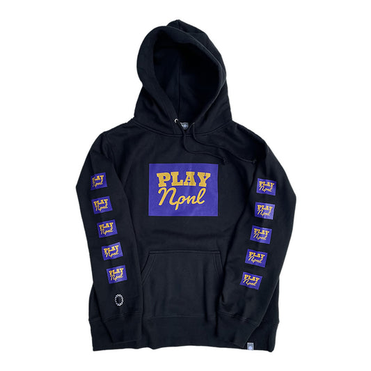 PLAY DESIGN  プレイデザイン / P01 / プルオーバーパーカー / LOGO HOODED SW - BLACK / 22AW1PGHS / メンズ
