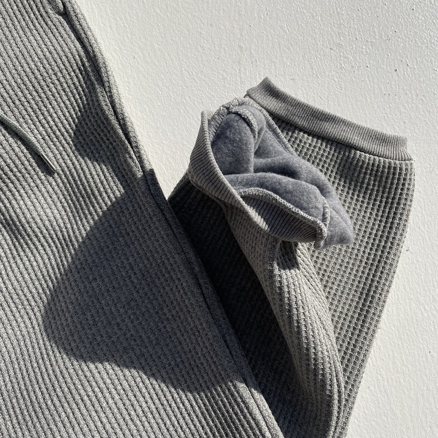 NASNGWAM (ナスングワム) / 厚手裏起毛 サーマルイージーパンツ / SUNNY EASY PANTS - GRAY  / P0433307