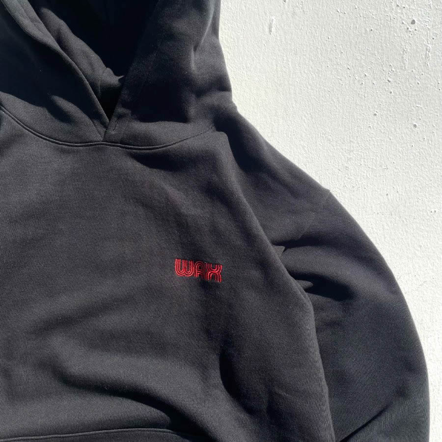 WAX(ワックス) / 裏起毛 スウェットプルオーバーパーカー / ORIGINAL HOODIE - BLACK / WX-0246 / 日本製 メンズ THM