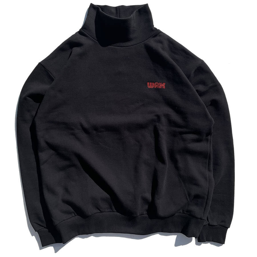 WAX(ワックス) / タートルネック トレーナー / ORIGINAL TURTLE NECK SWEAT - BLACK / WX-0247 / THM 日本製