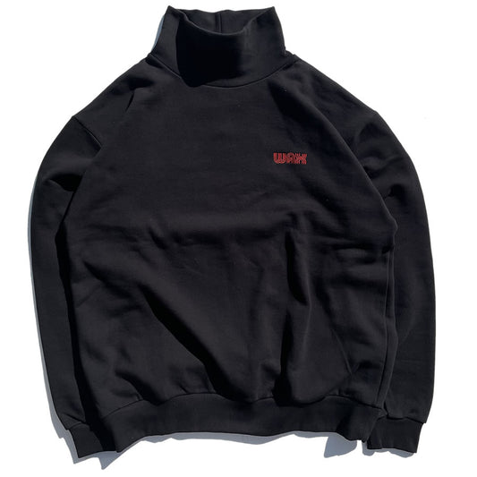 WAX(ワックス) / タートルネック トレーナー / ORIGINAL TURTLE NECK SWEAT - BLACK / WX-0247 / THM 日本製