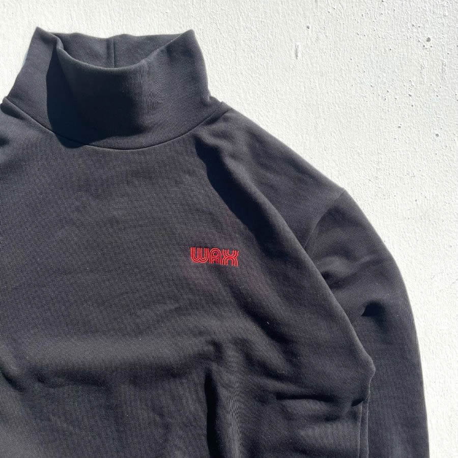 WAX(ワックス) / タートルネック トレーナー / ORIGINAL TURTLE NECK SWEAT - BLACK / WX-0247 / THM 日本製