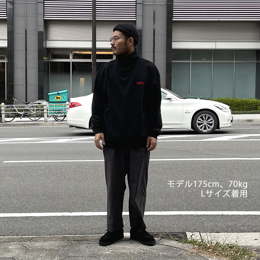 WAX(ワックス) / タートルネック トレーナー / ORIGINAL TURTLE NECK SWEAT - BLACK / WX-0247 / THM 日本製
