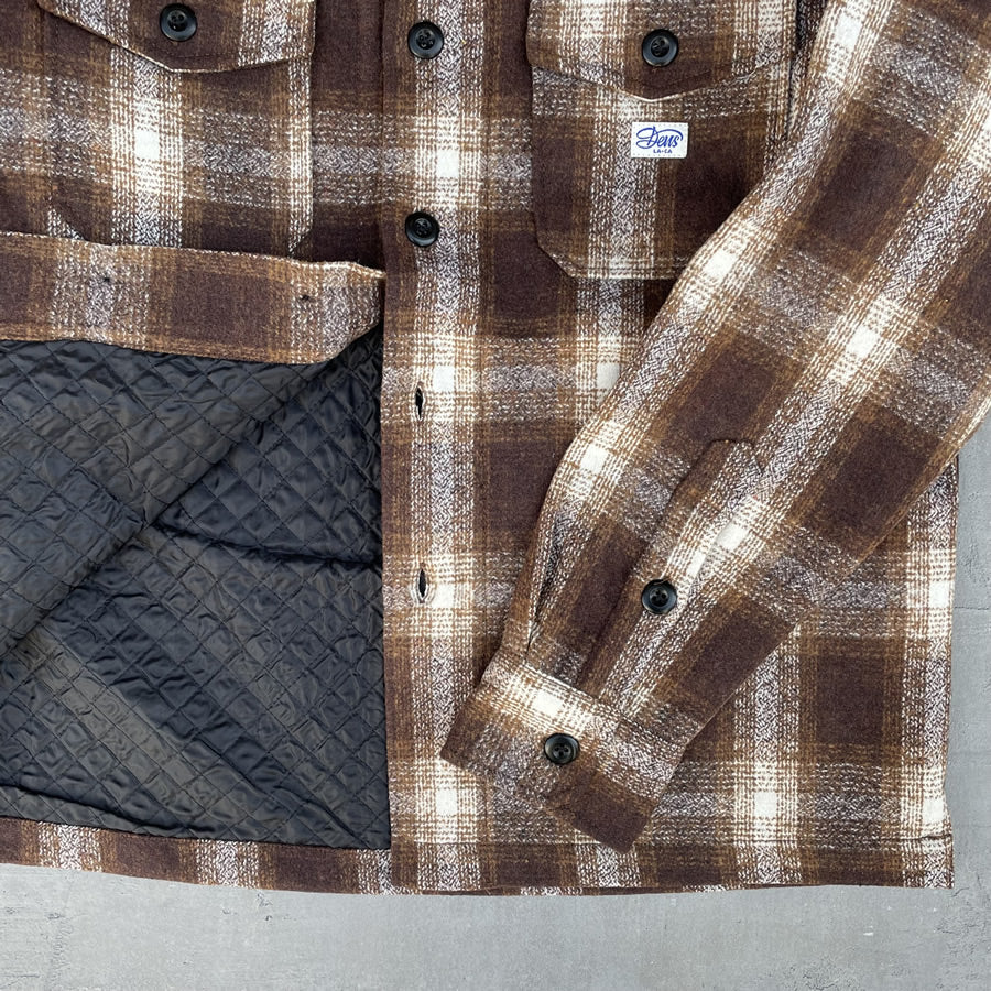 DEUS EX MACHINA (デウス) / 中綿入りシャツジャケット / MARCUS CHECK SHIRT - BROWN PLAID / DMP225148 / メンズ