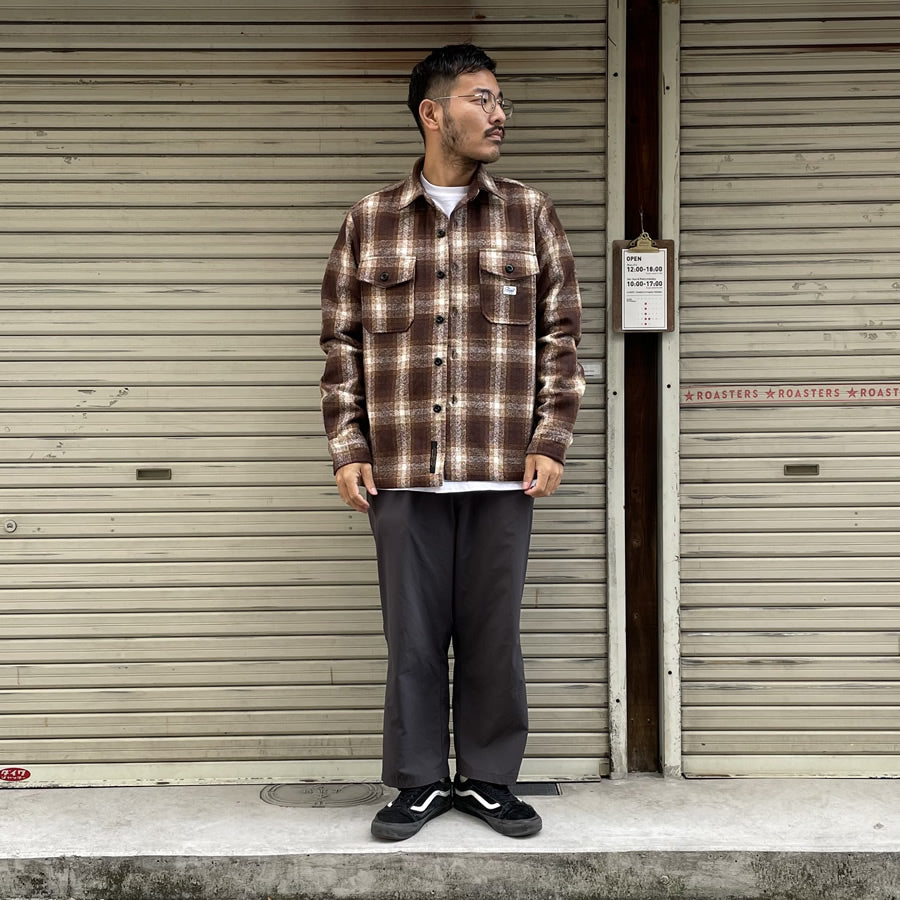 DEUS EX MACHINA (デウス) / 中綿入りシャツジャケット / MARCUS CHECK SHIRT - BROWN PLAID / DMP225148 / メンズ