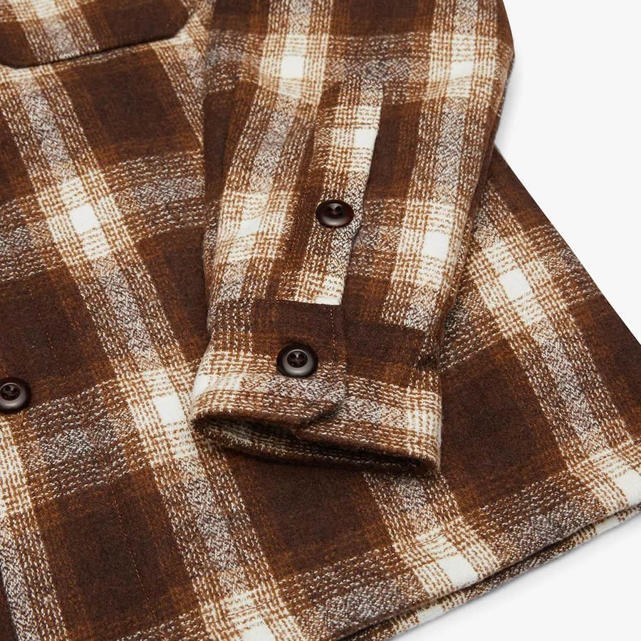 DEUS EX MACHINA (デウス) / 中綿入りシャツジャケット / MARCUS CHECK SHIRT - BROWN PLAID / DMP225148 / メンズ