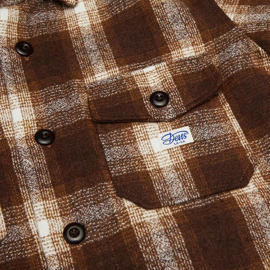 DEUS EX MACHINA (デウス) / 中綿入りシャツジャケット / MARCUS CHECK SHIRT - BROWN PLAID / DMP225148 / メンズ